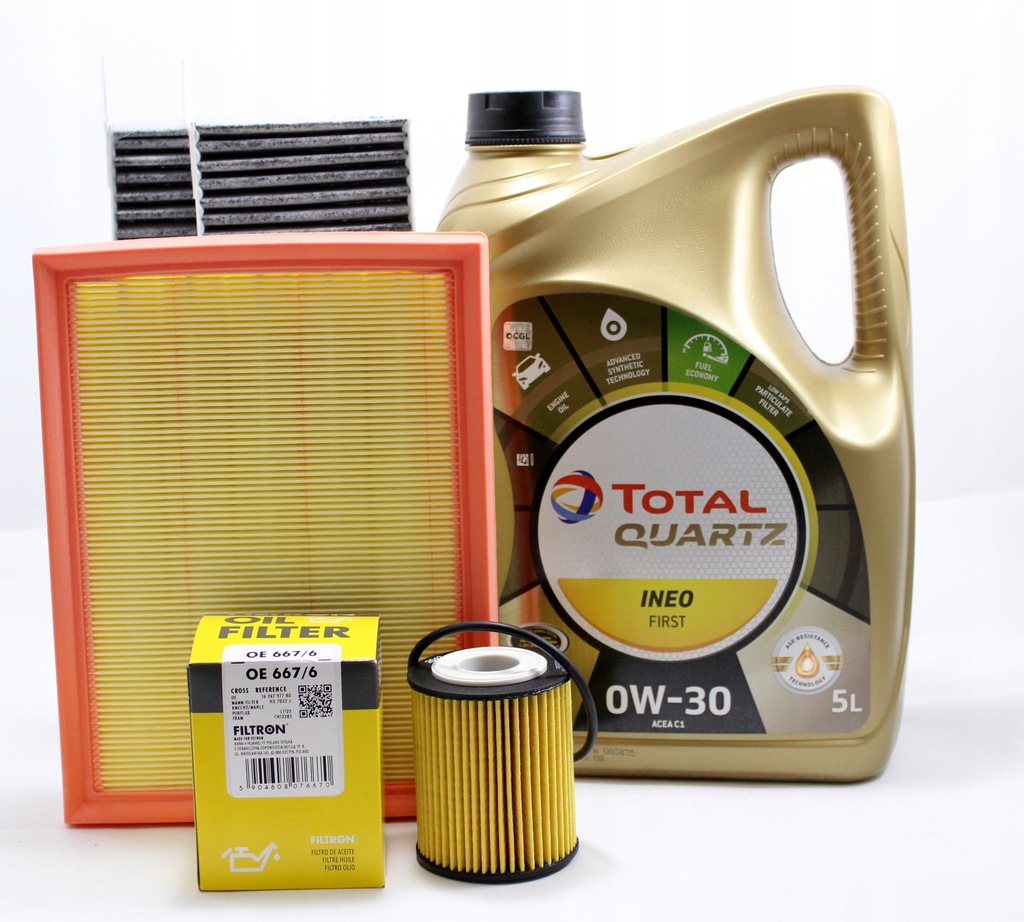 фото №1, Фильтры масло total 0w30 peugeot rifter 1.5 bluehdi