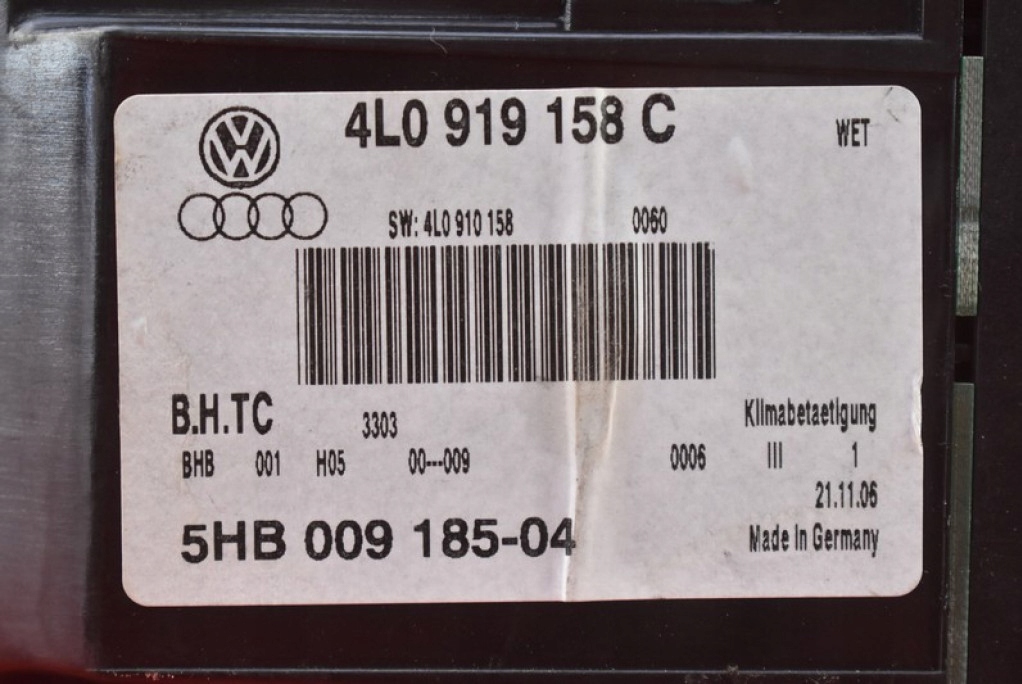 фото №7, Панель управление обдув кондиционер 4l0919158c audi q7 4l 05-09