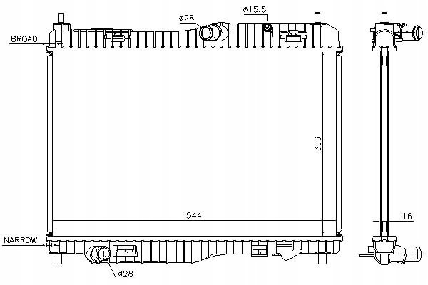 фото №2, Радіатор двигуна ford b-max ecosport fiesta vi to