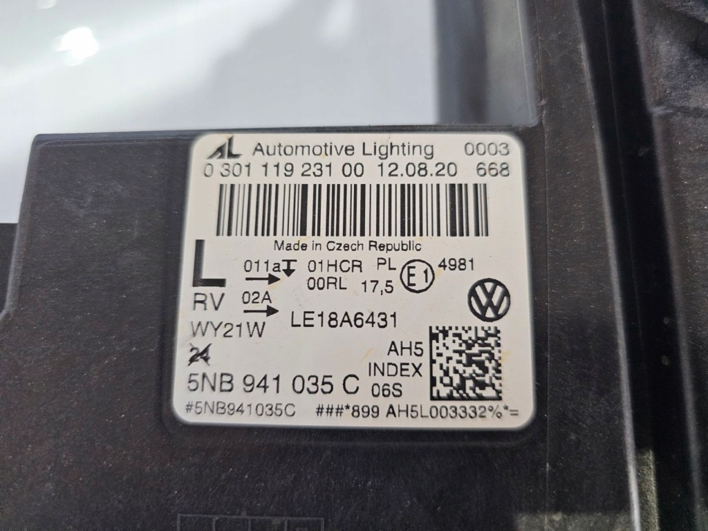 фото №5, Оригінальна корпус фара vw tiguan allspace lift 2017-2024 ліва