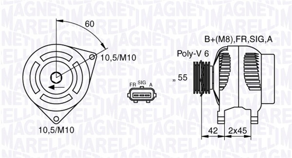 Генератор m.marelli к volvo s40 2 1.6 2.0 Цена