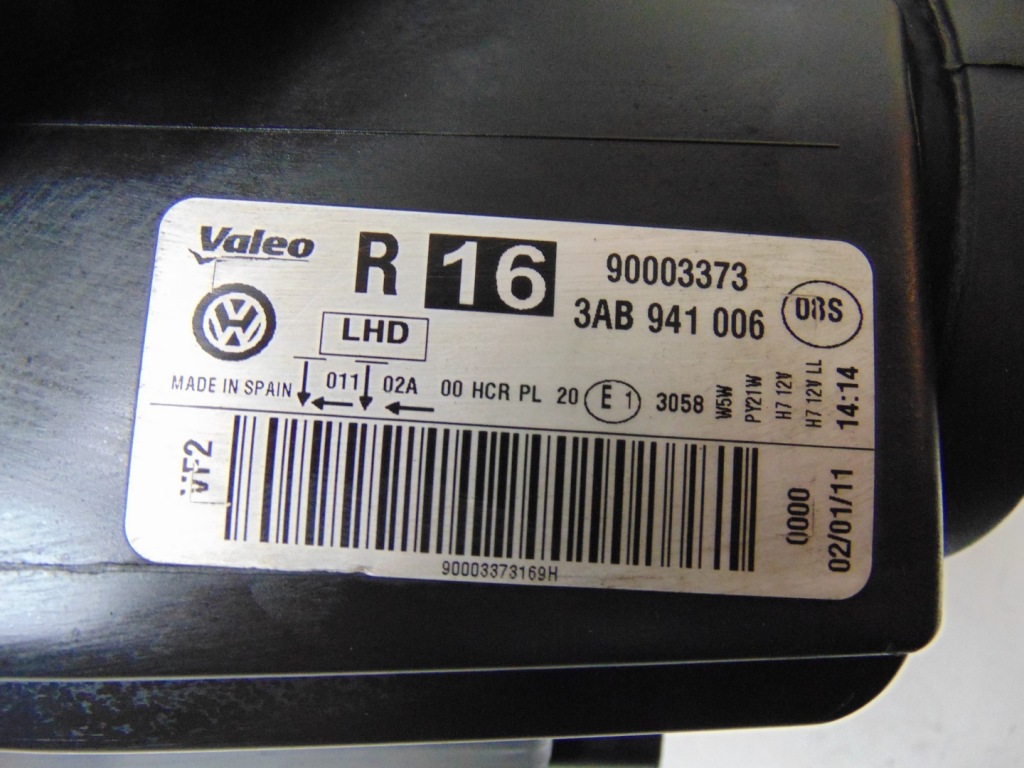 фото №14, Лампа права перед vw passat b7 3ab941006 europa
