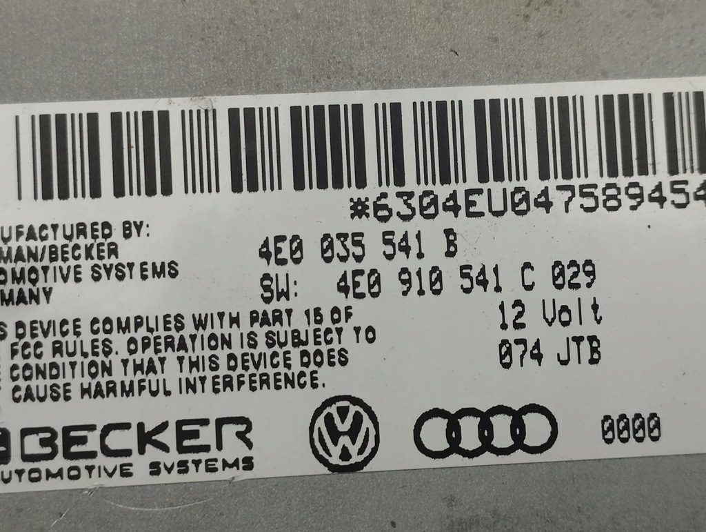 фото №3, Audi a8 s8 d3 4e 2004 автомагнитола