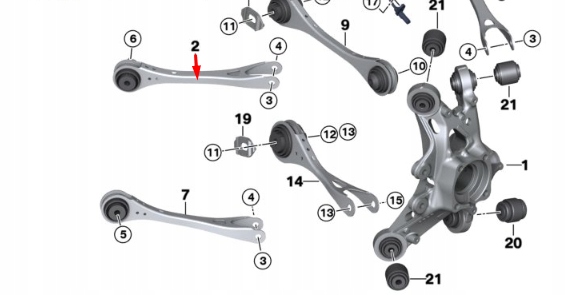 фото №8, Bmw i8 l12 rear upper управление arm 33326862410 6862410