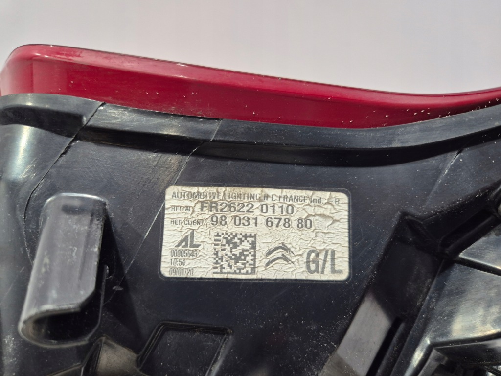 фото №10, Задняя лампа левая citroen ds5 9803167880 fr26220110