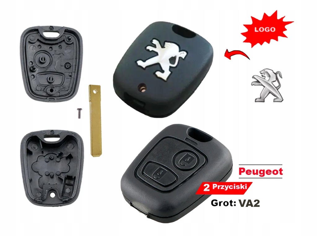 фото №1, Корпус pilot ключ do peugeot 107 207 307 406 + logo