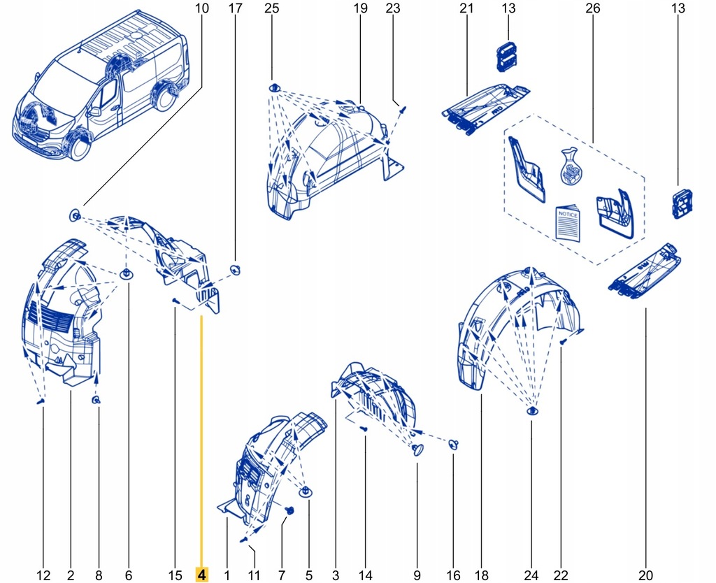 фото №13, Підкрилок правий перед частина задня renault trafic iii iv nissan nv300