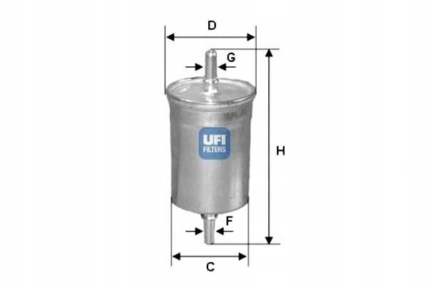 фото №1, Ufi фильтр топлива hyundai accent 1.3-1.5 00-