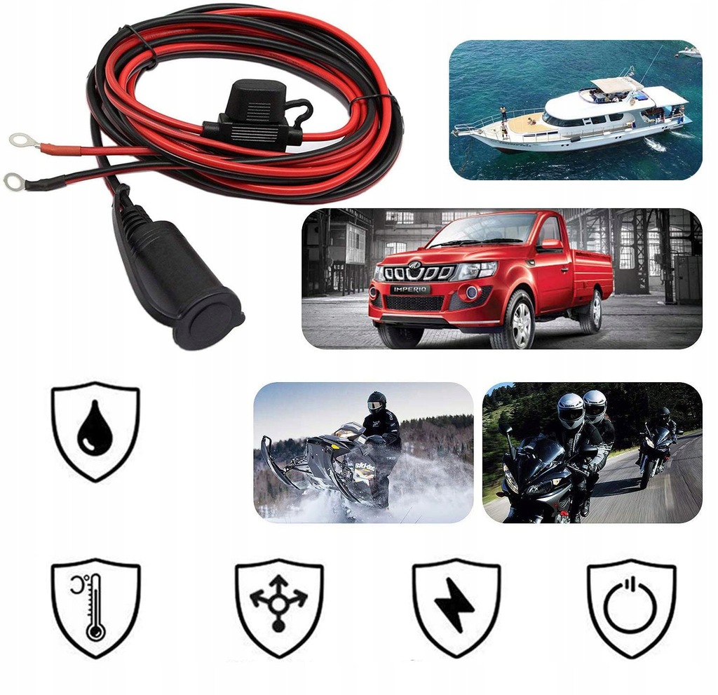 фото №13, Разъём прикуривателя na панель с предохранитель 3.5m