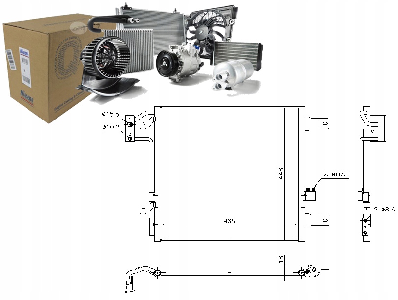 фото №1, Nissens 940441 конденсатор, кондиционер