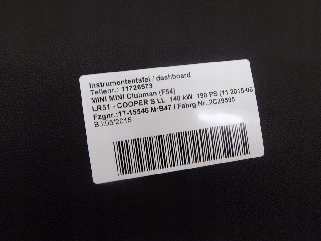 фото №6, Mini f54 clubman приборная панель консоль оригинал head up