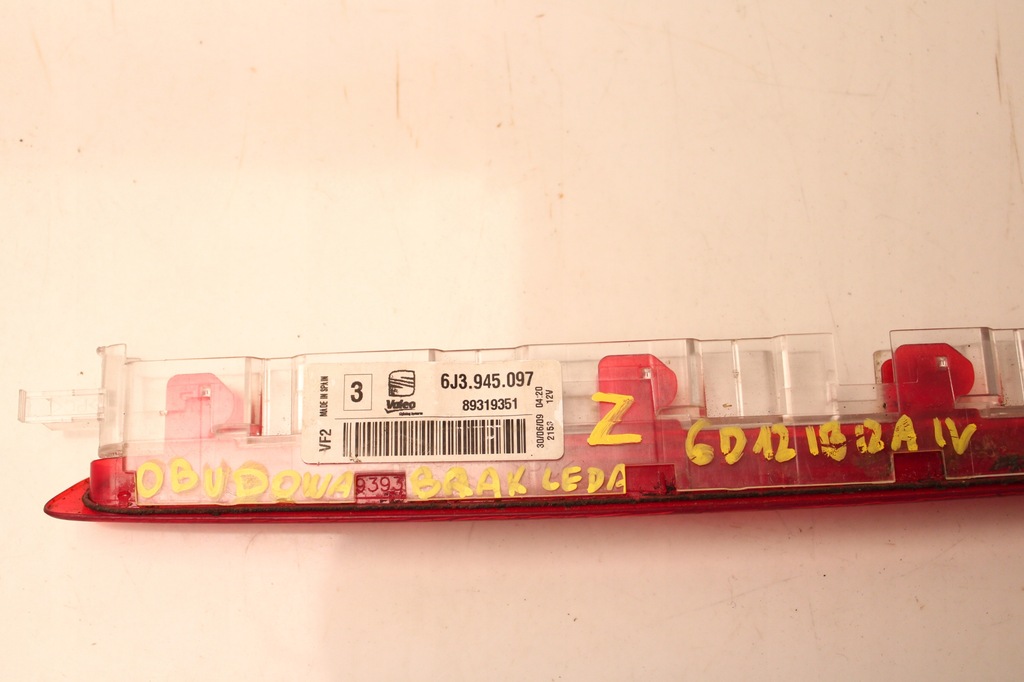 фото №6, Seat ibiza iv 4 3d 08r- корпус третий свет лампа стоп стоп-сигнал 6j3945097