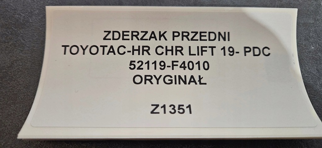 фото №11, Бампер передній решітка радіатора toyota c-hr chr lift 19- pdc оригінал 52119-f4010