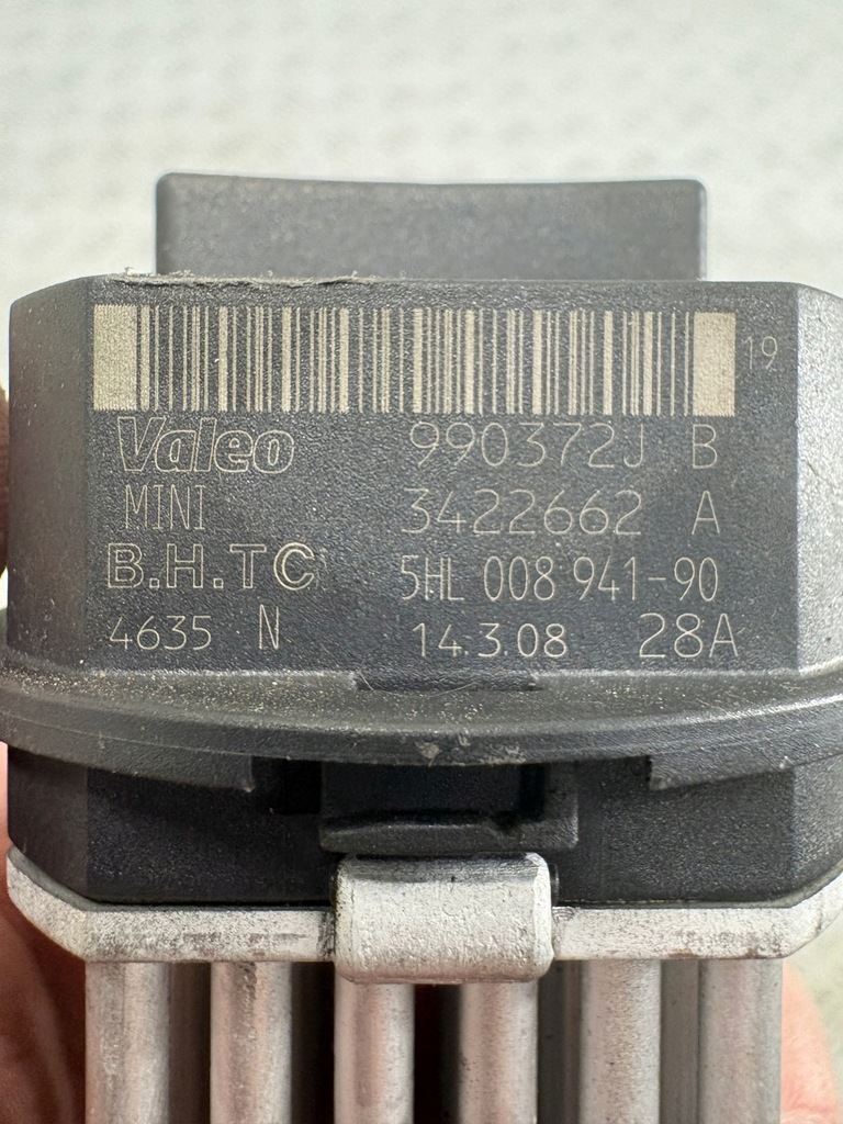 фото №3, Резистор вентилятор mini cooper r55 r56 r57 1.6d 3422662