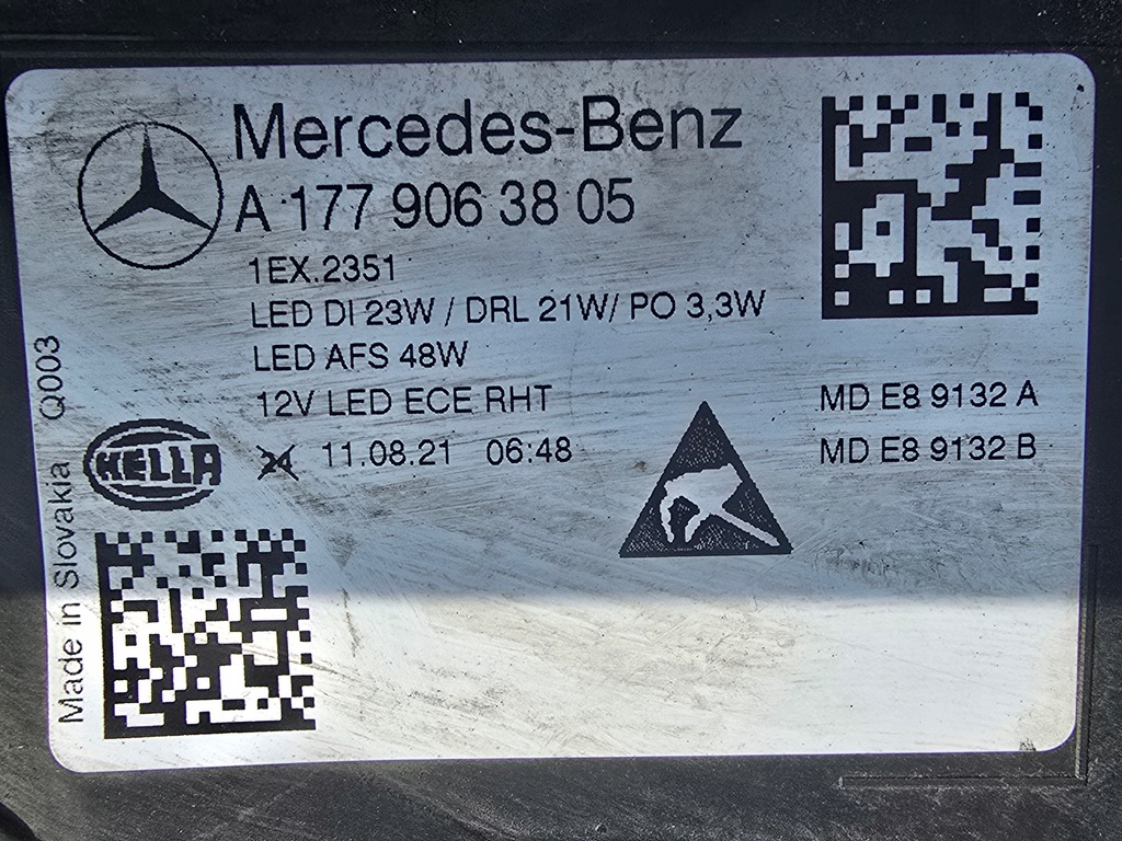 фото №5, Mercedes a-klasa w177 full led лампа передняя