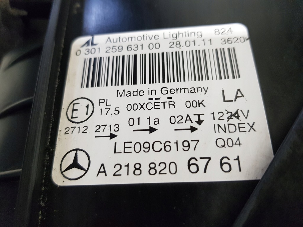 фото №10, Mercedes cls w218 c218 лампа full led левый перед a2188206761