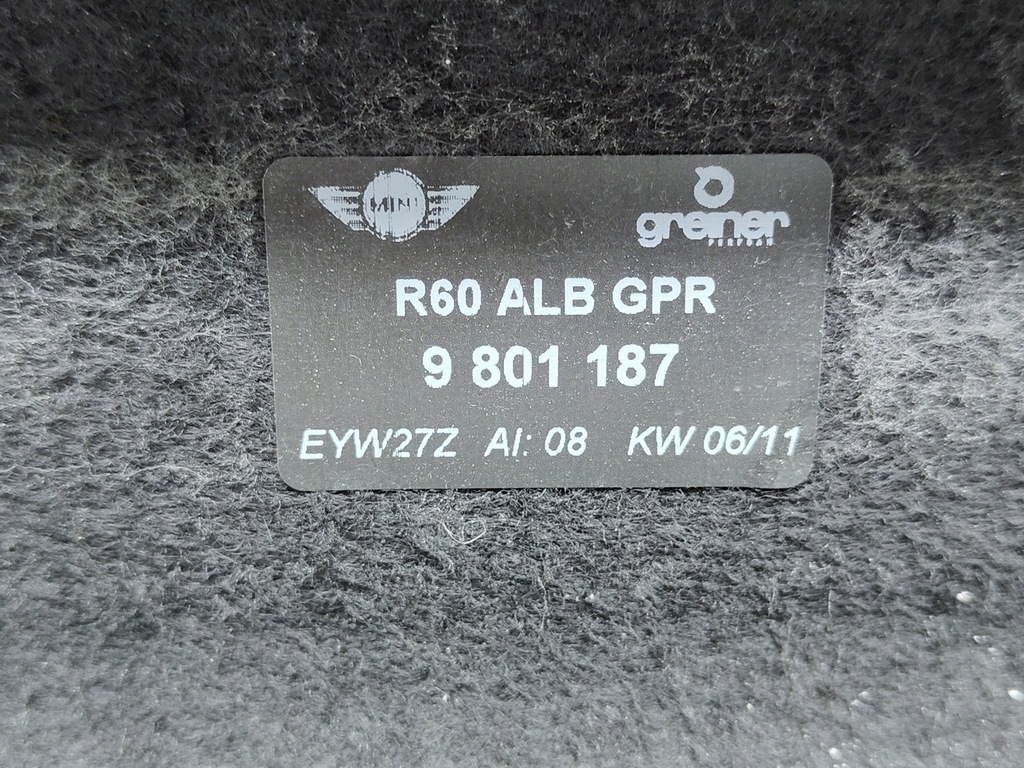 фото №6, Mini r60 countryman полиця задня багажника оригінал 10-16