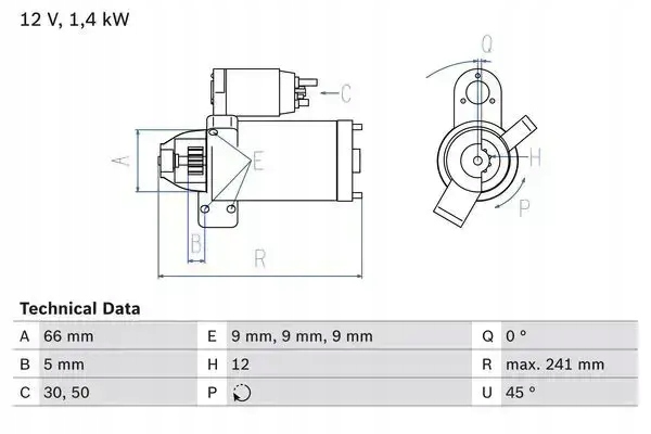 Купити Стартер 986 024 980 bosch bmw 1 f20 f21