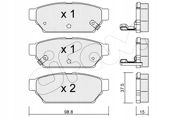 фото №1, Тормозные колодки тормозные mitsubishi carisma 95-00 задняя cifa