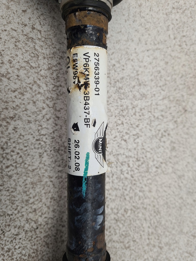 фото №2, Mini cooper r56 1.6d привідний вал ліва 2756339