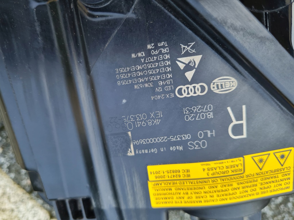 фото №16, Audi rs6 rs7 4k 4k8 c8 full led laser 4k8941085c 4k8941086c акция тёмные