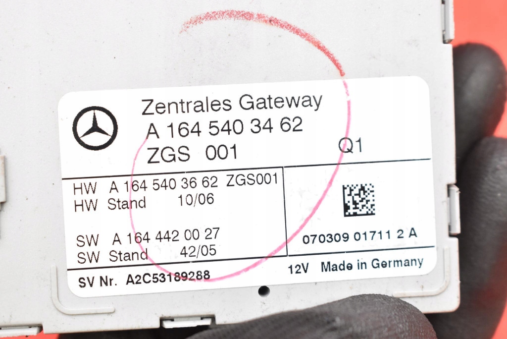 фото №7, Блок управления модуль шлюз a1645403462 mercedes gl x164 06-09