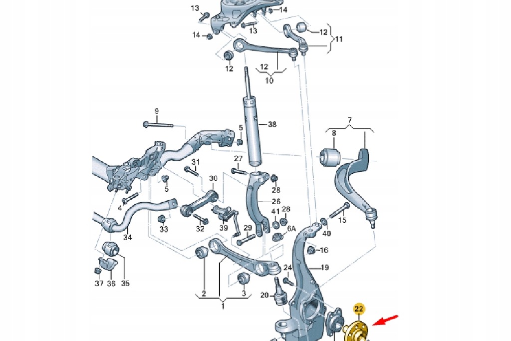 фото №8, Audi a6 c7 allroad quattro oś ступица колеса передний 4g0407613oryginalna