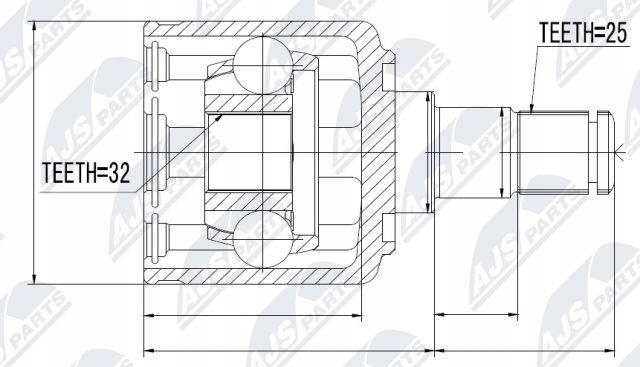 фото №3, Шарнір внутрішній land rover freelander 1996-2001