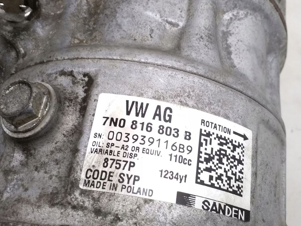 фото №9, Seat alhambra mk2 2017 компресор / компресор кондиціонера a/c