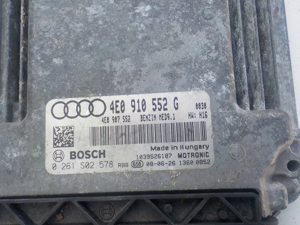 фото №6, Audi a8 s8 d3 5.2 v10 бортовой компьютер двигателя 4e0910552g