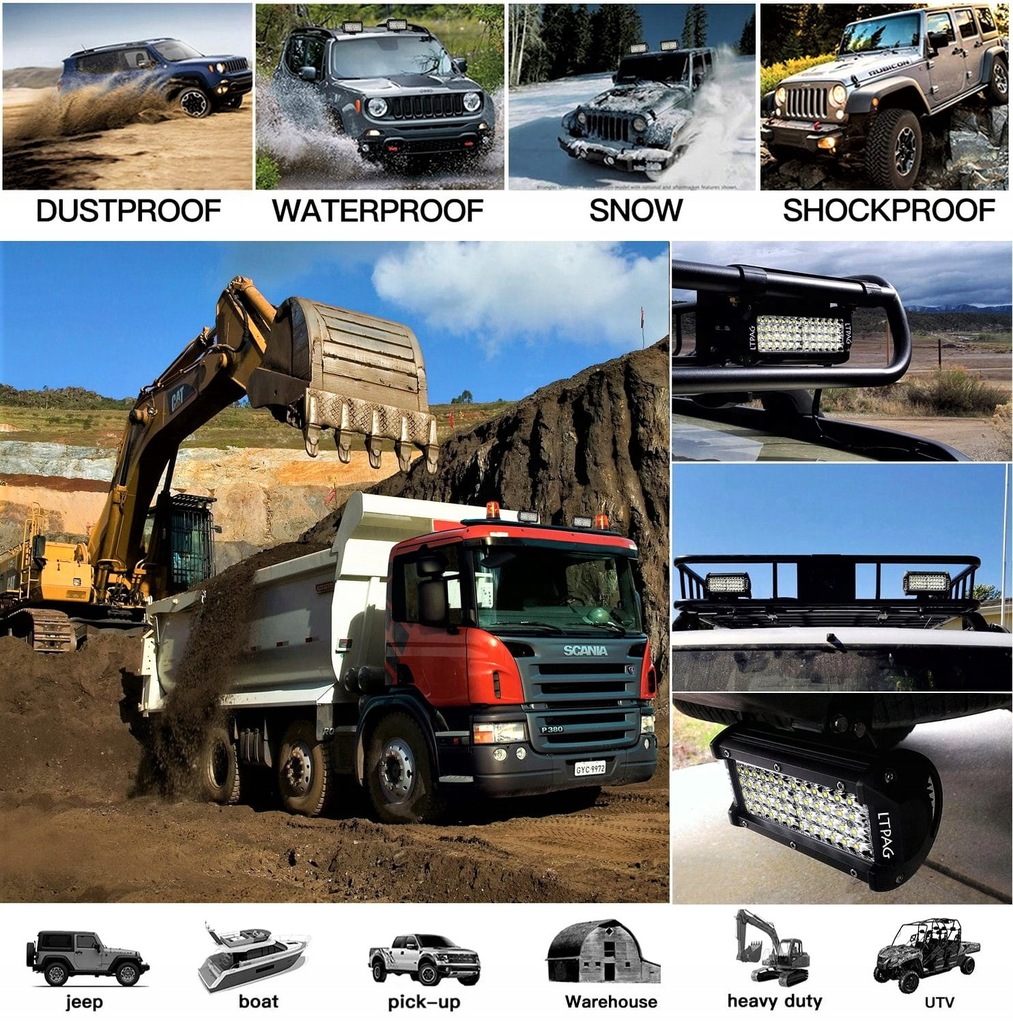 фото №12, Лампа робоча протитуманна фара led 120w sprinter crafter lt