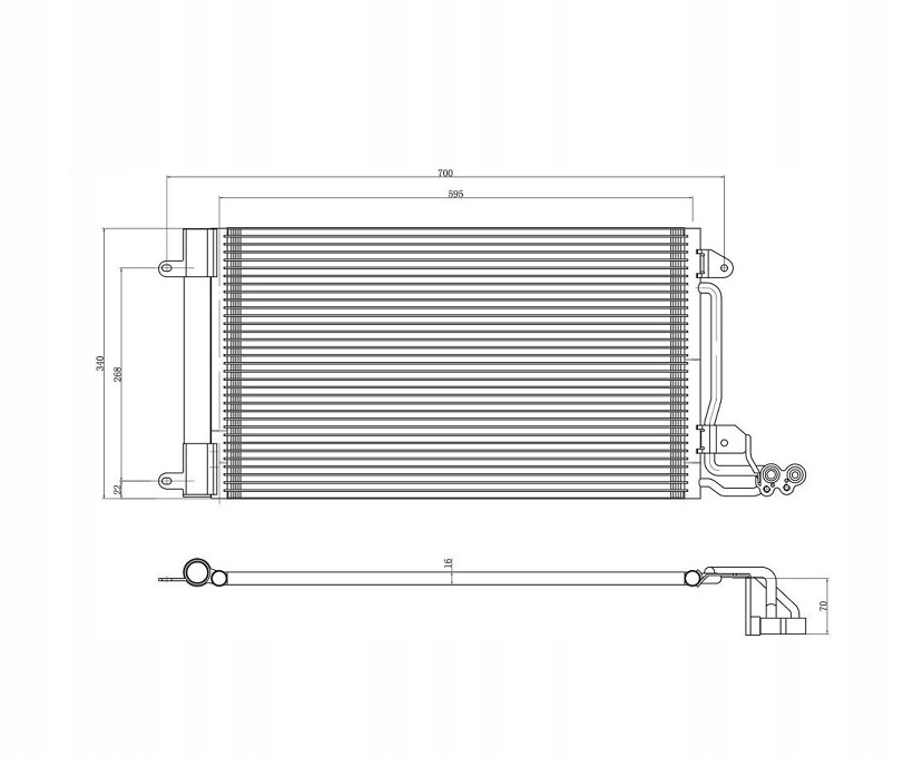 фото №1, Радиатор кондиционера do skoda rapid 2012-2019 6r0820411d
