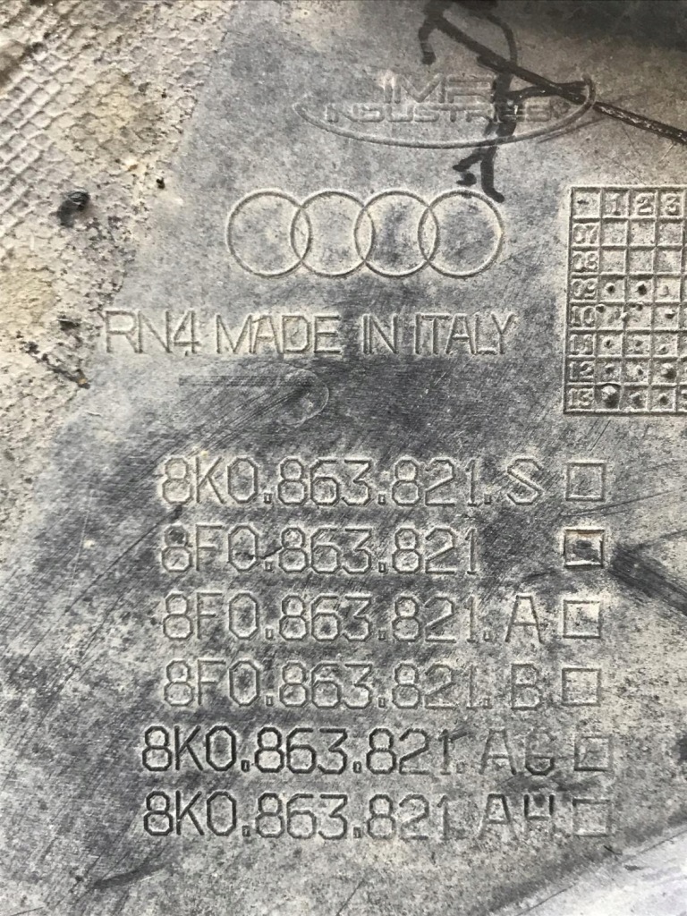 Audi a5 8t0 a4 b9 накладка плита под двигатель 8k0863821s оригинал в Украине