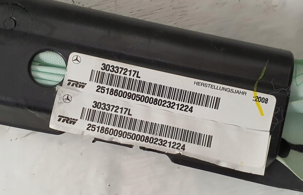 фото №4, Шторка безопасности подушка безопасности левая mercedes r-kl w251 2518600905