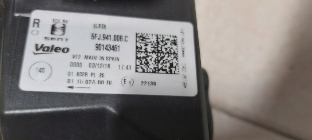 фото №9, Seat tarraco права лампа перед передня 5fj941008c