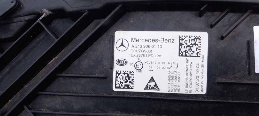 Лампа левая mercedes a213 multibeam Оригинал