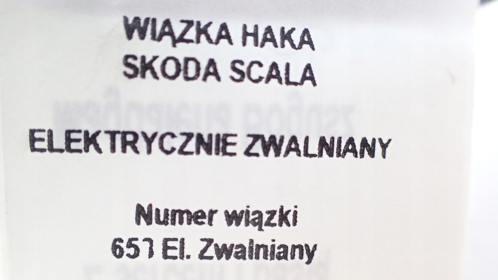 фото №11, Skoda scala hak буксировочный 657803881 657 el. zwalniany набор