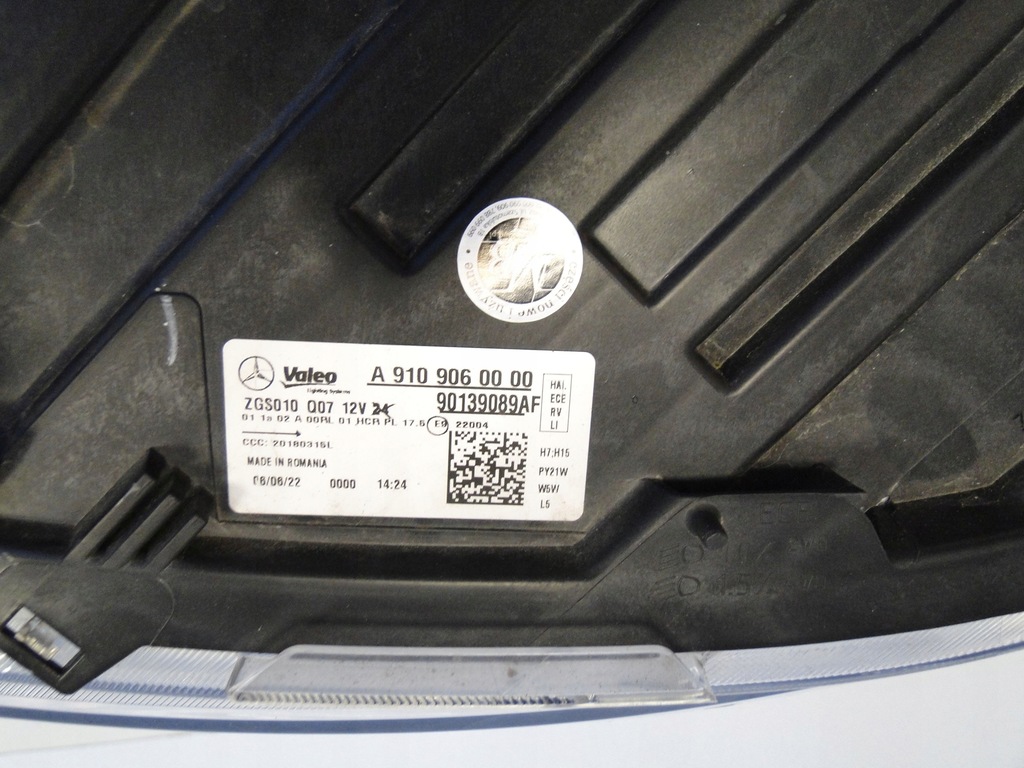 фото №11, Mercedes sprinter 907 w907 910 лампа передняя левая