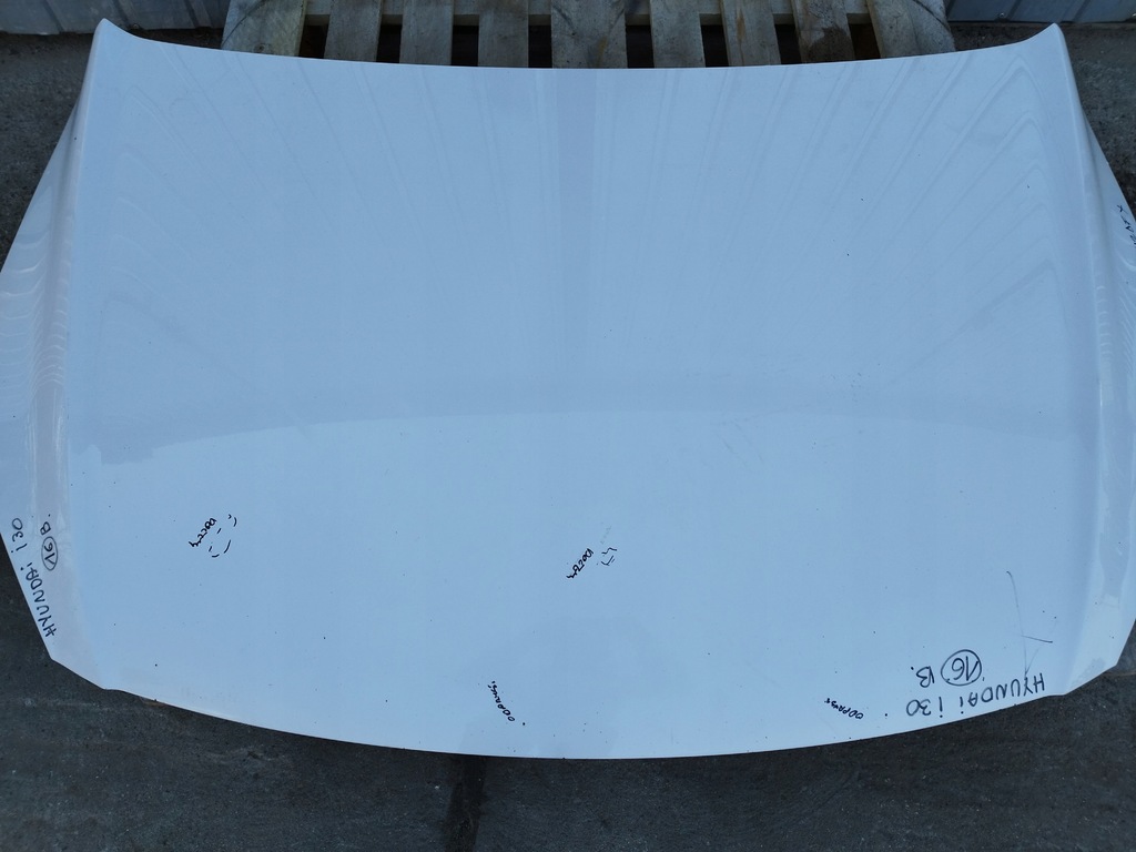 фото №7, Капот оригинальный лак hyundai i30 i lift 2010-2012 белый