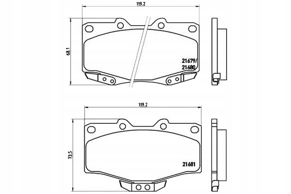 фото №1, Brembo тормозные колодки тормозные toyota 4 runner 3.4 4wd k