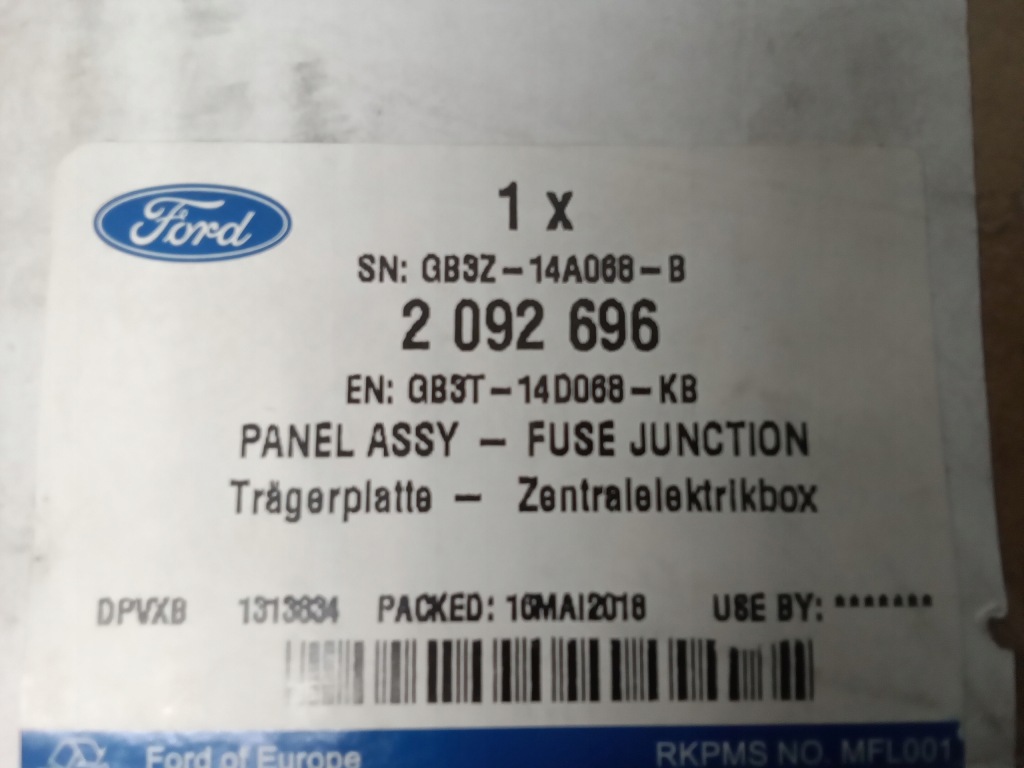 фото №3, Коробка запобіжників ford ranger mk5 2016-2019