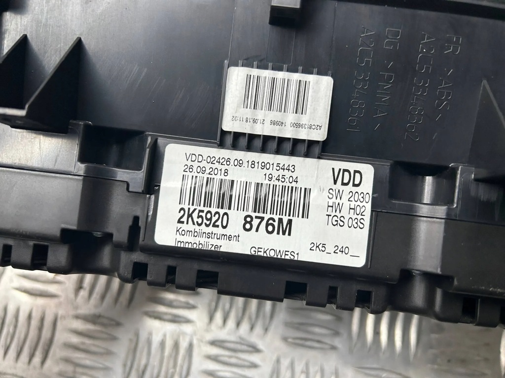 фото №8, Лічильник прилади europa vw caddy 2k 2k5920876m