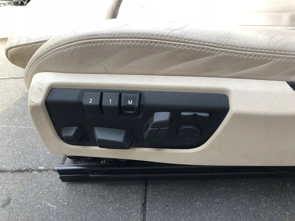 фото №14, Сидіння оббивка bmw 6 f13 шкіра nappa elfenbein weiss сидіння комфортні сидіння електричний