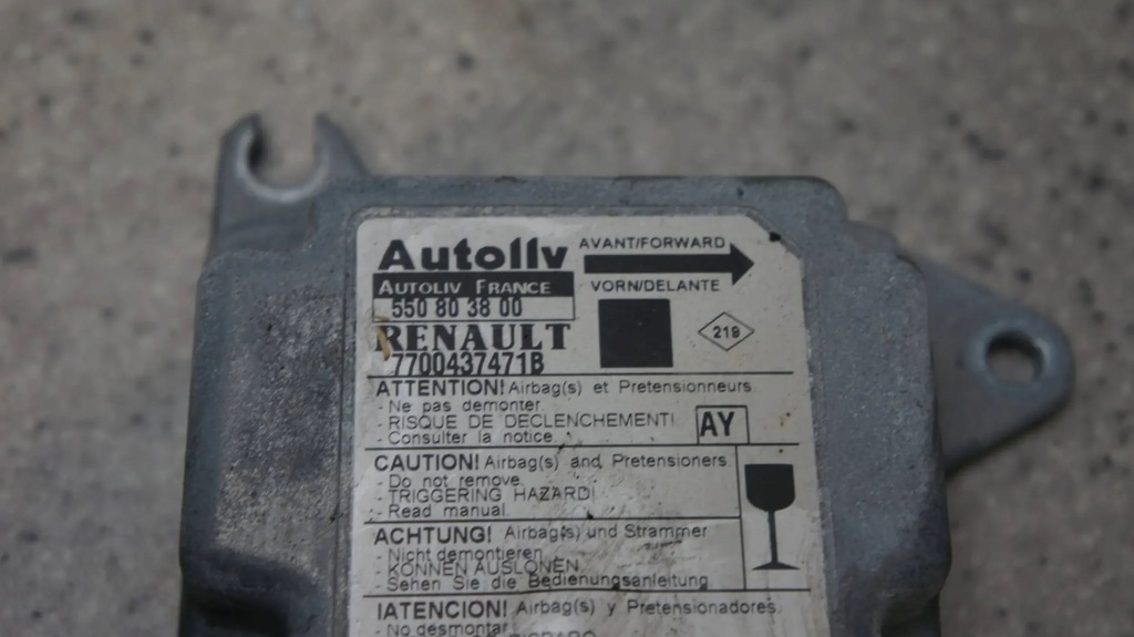 фото №3, Модуль датчик подушек подушка безопасности - renault scenic i rx rx4 - 7700437471b