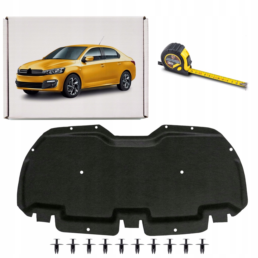 фото №1, Citroen c-elysee ii 2012+ шумоизоляция капот с комплектом клипсы 9805488280