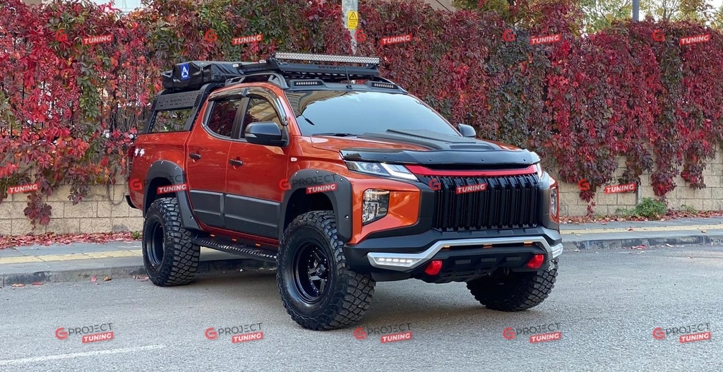 фото №14, Захист капот вітровик do mitsubishi l200 kj, kk, kl 2019- чорний mat