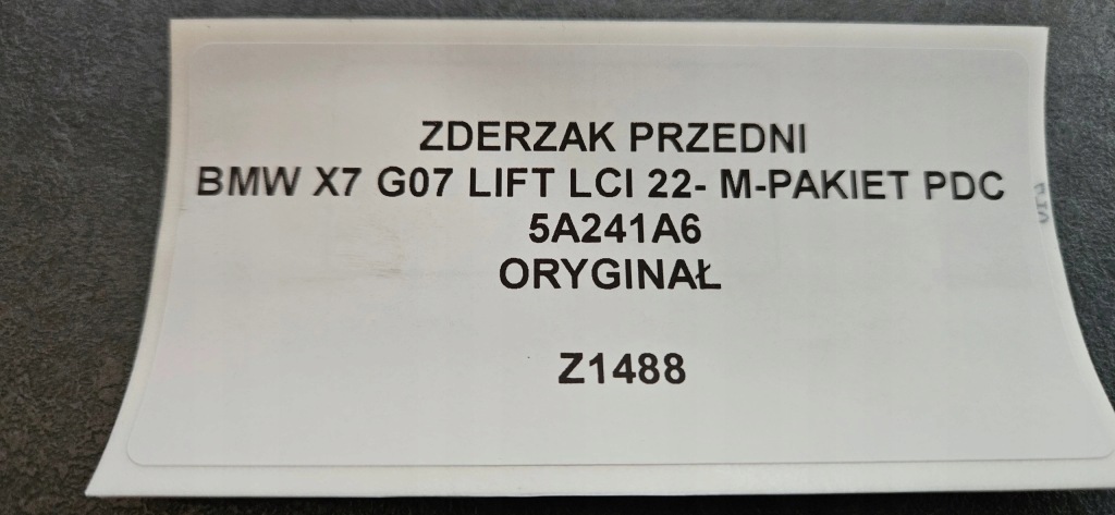 Бампер передний bmw x7 g07 lift lci 22- m-pakiet pdc оригинал 5a241a6 в Украине