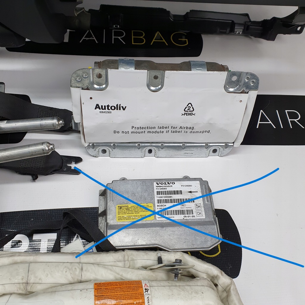 фото №8, V70 xc70 s80 панель приладів консоль подушки безпеки ремені подушка безпеки