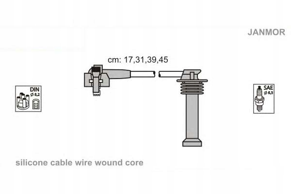 фото №1, Janmor провода зажигания ford courier 1.4 i j5_.