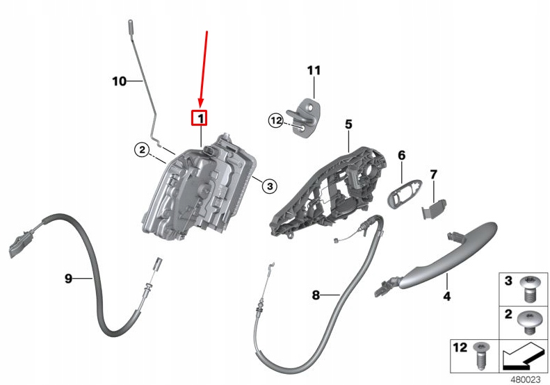 фото №1, Mini clubman f54 rear left door lock 7281939 51227281939